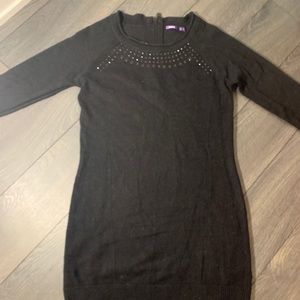 Black knitted dress